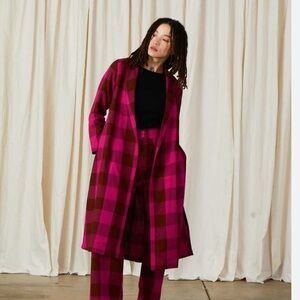 Ali Golden Pink and Rust Plaid jacket
